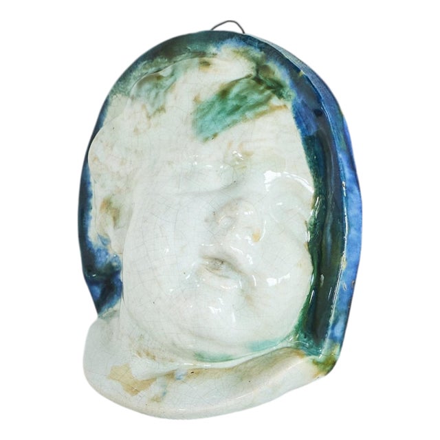 Cherub or Child Bas-Relief Wall Plaque, Early 20th Century For Sale