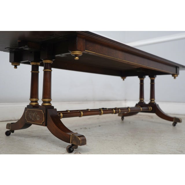 Wood Hekman Chinoiserie Decorated Dropleaf Coffee Table For Sale - Image 7 of 17