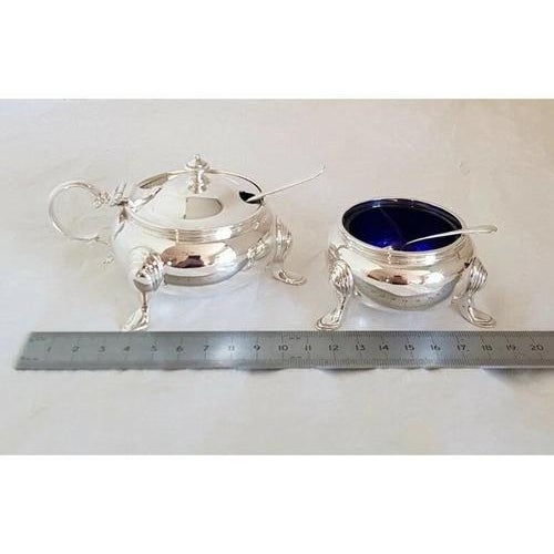 Antique Sterling Silver Cruets, London, 1930s, Set of 3 For Sale - Image 11 of 15