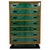 Italian Chest of Drawers in Emerald Green Parchment and Walnut with Black Details, 1950s For Sale - Image 15 of 15