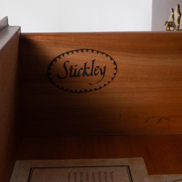 A great quality Stickley solid cherry 6 drawer sideboard with brass hardware.