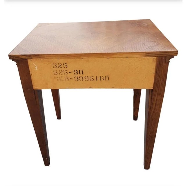 Lane Furniture Fruitwood One-Drawer Side Table For Sale - Image 9 of 10