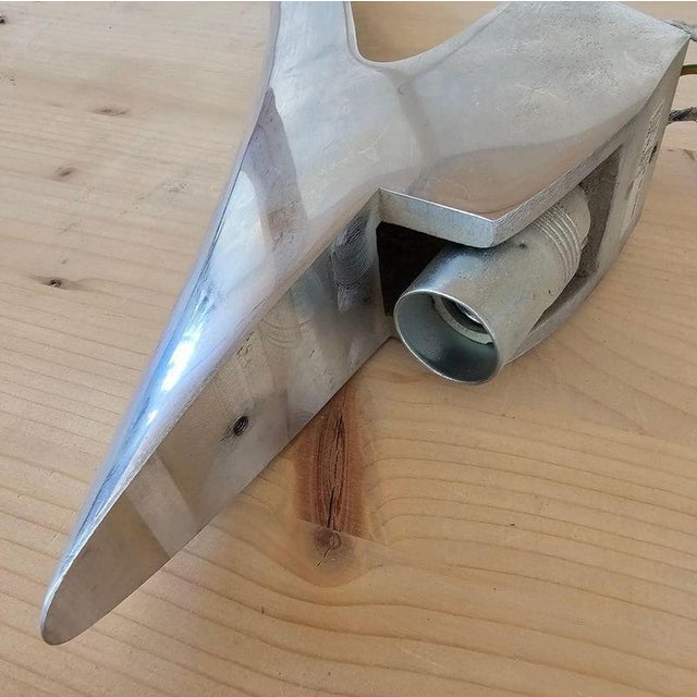 Model Alien Wall Sconces in Polished Cast Aluminum and Glass Shades by Joan Auge for Taller Uno, Set of 2 For Sale - Image 3 of 6