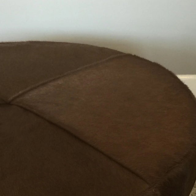 Not Yet Made - Made To Order Design Frères "Tambour" Brass and Hide Ottoman For Sale - Image 5 of 8