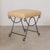 Panoplie Iron Loop Stool, Yellow Linen For Sale In Los Angeles - Image 6 of 10