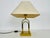 Mid Century Solid Brass and Fabric Shade Table Lamp, 1960s For Sale - Image 9 of 12