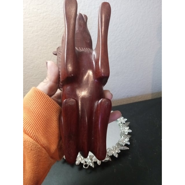 GORGEOUS Handcarved Rosewood 8" Lion Figurine From Indonesia This product is an 8" lion figurine made of handcarved...