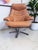 Set of Mid-Century Modern Leather Lounge Chair and Ottoman from Skoghaug Industri, 1980 For Sale - Image 9 of 18