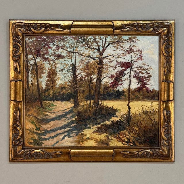 Wood Framed Oil Painting on Canvas by Pierre Colson (1930-?) 'A Ray of Sunshine' For Sale - Image 7 of 16