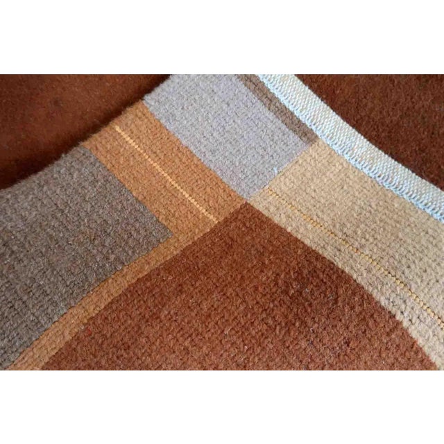 Traditional 1970s Handmade Vintage Tibetan Khaden Rug 4' X 5.3' For Sale - Image 3 of 11