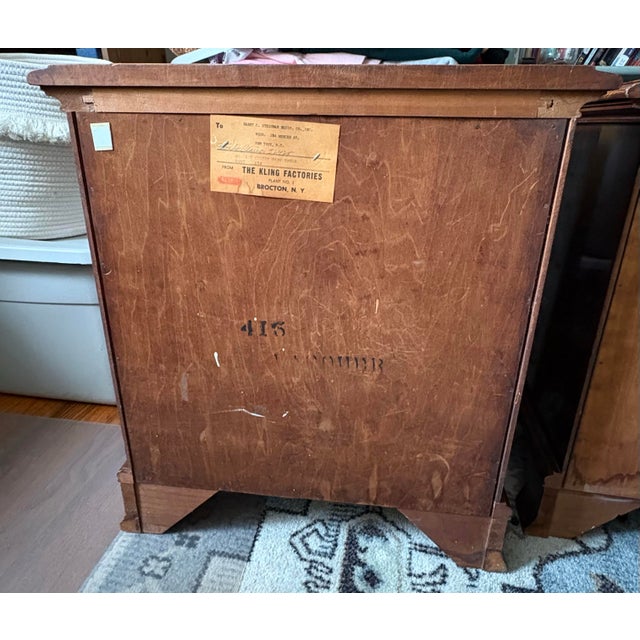 Vintage Kling Solid Cherrywood Nightstands Pair For Sale - Image 10 of 12