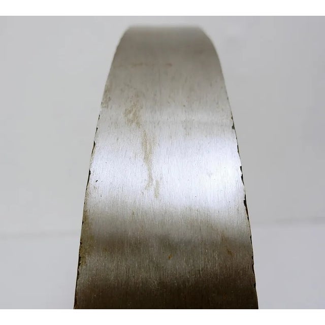 Brushed Aluminum and Amethyst Arc Sculpture For Sale - Image 6 of 10