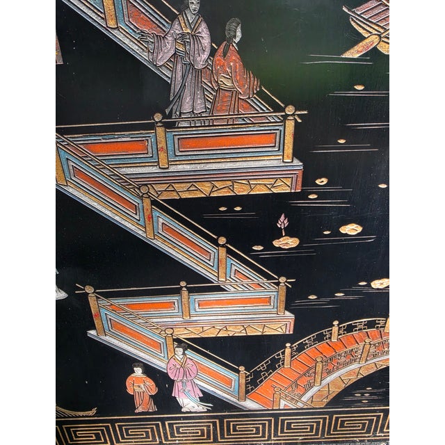 1970s Mid 20th Century Chinoiserie Wall Art For Sale - Image 5 of 8