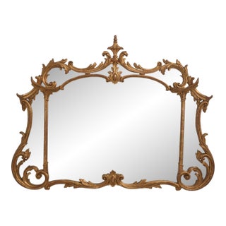 Italian Gold Frame Chippendale Sideboard Mantle Mirror For Sale