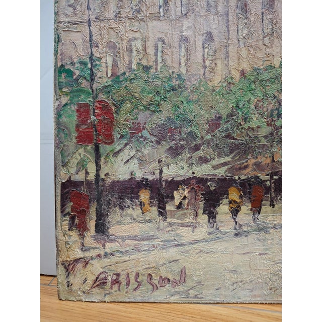 Marcel Brisson "French Flower Vendor" Original Oil Painting C.1950 For Sale In San Francisco - Image 6 of 12