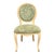 Wood French Louis XVI Style Dining Chairs and Armchairs in Faded Teal Floral Upholstery, 1950s, Set of 8 For Sale - Image 7 of 11