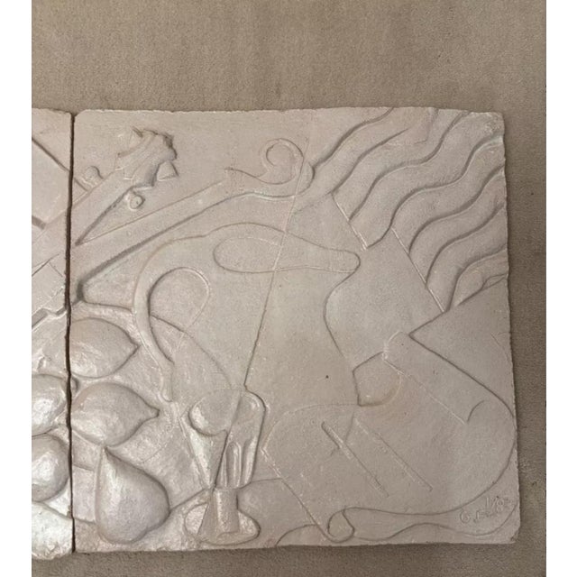 Still Life Ceramic Panels, 1950s-1960s, Set of 2 For Sale - Image 6 of 10