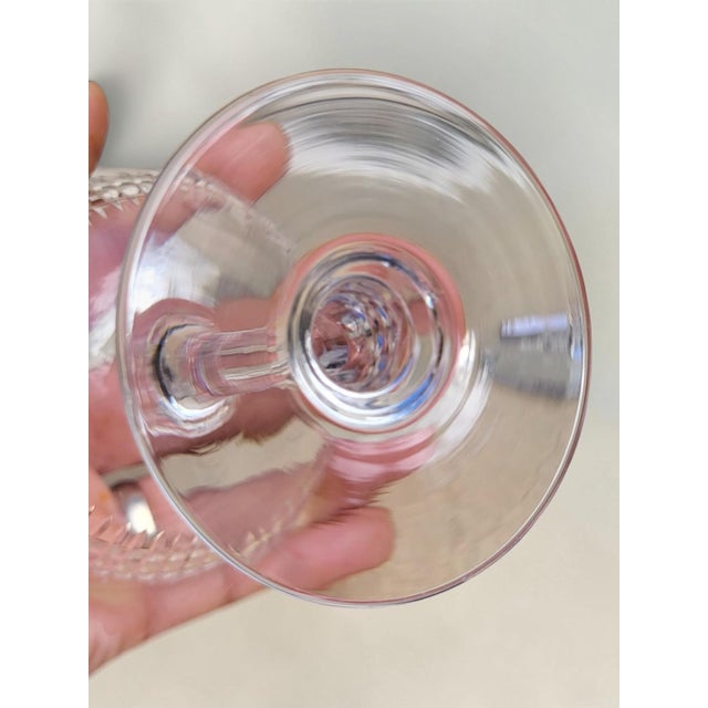 Antique Crystal Champagne Glasses with Nancy Pattern from Baccarat, 1890s, Set of 6 For Sale - Image 6 of 12
