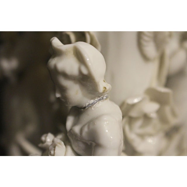 White C. 1890 Pair of Meissen-Style Blanc De Chine Porcelain Lamps For Sale - Image 8 of 13