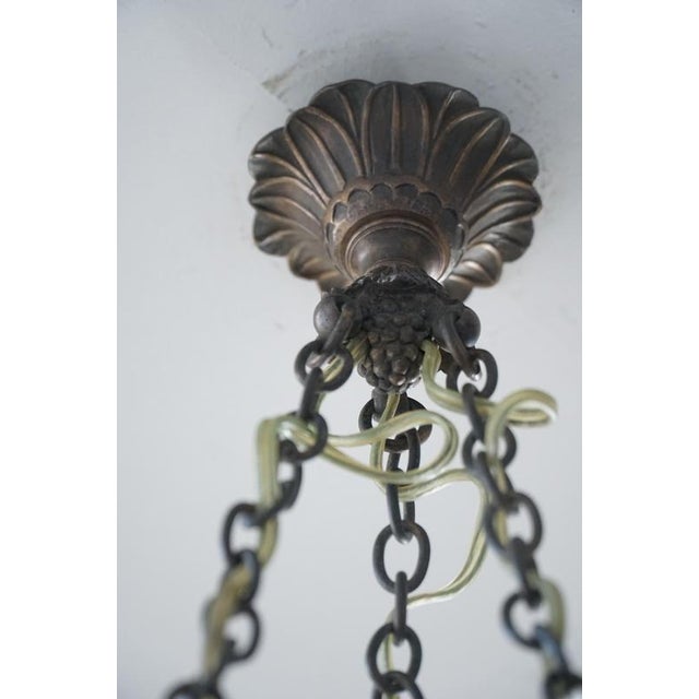 Art Nouveau Alabaster Pendant Lamp, Denmark, 1900s For Sale - Image 9 of 12
