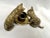 Mid 20th Century Vintage Bronze Cats With Cup Sculpture For Sale - Image 4 of 12