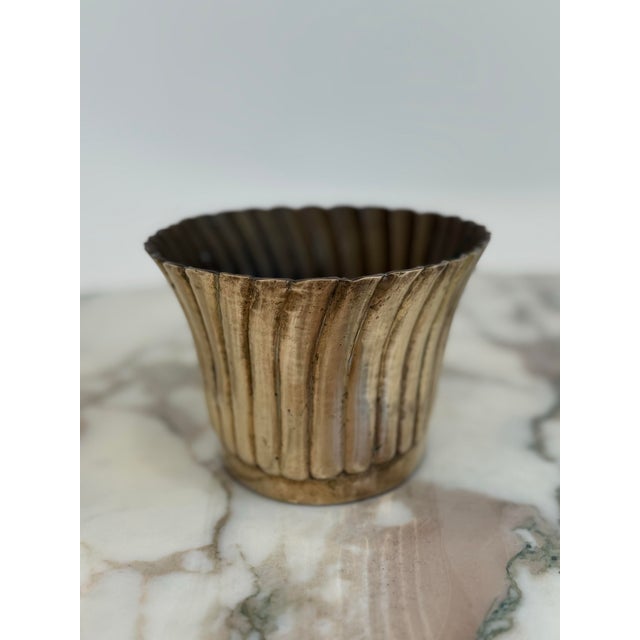 Vintage Brass Decorative Bowl For Sale - Image 4 of 11