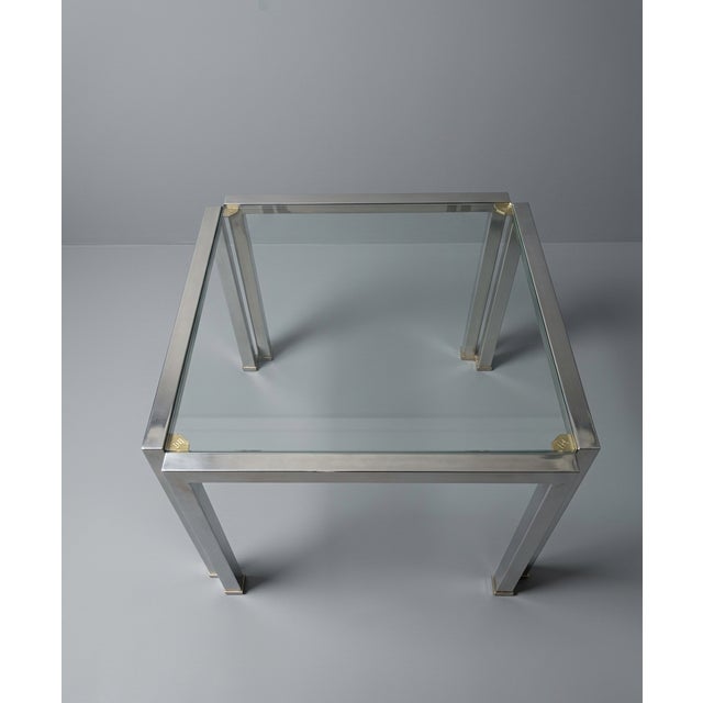 Mid-Century Modern Coffee Table in Aluminium and Glass by Peter Ghyczy, 1970s For Sale - Image 3 of 6