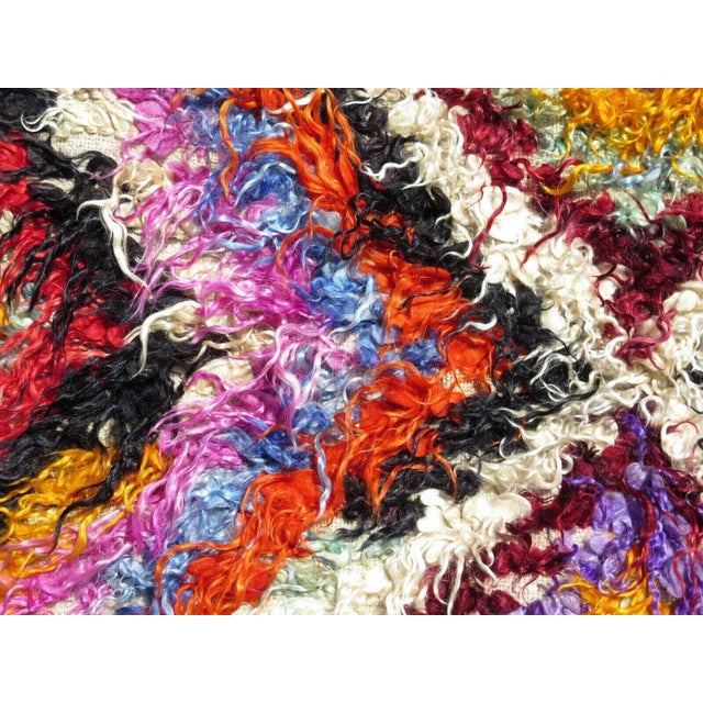 Multi Color- Moroccan Rug - 42" X 57" For Sale - Image 10 of 12