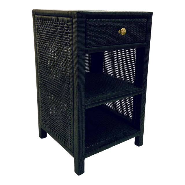 Made Goods Modern Onyx Finished Rattan Isla Nightstand Chairish
