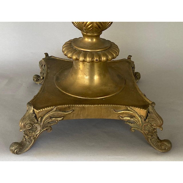 1970s Vintage Solid Brass & Wood, Banded Accent, Occasional Table or Gueridon For Sale - Image 5 of 12