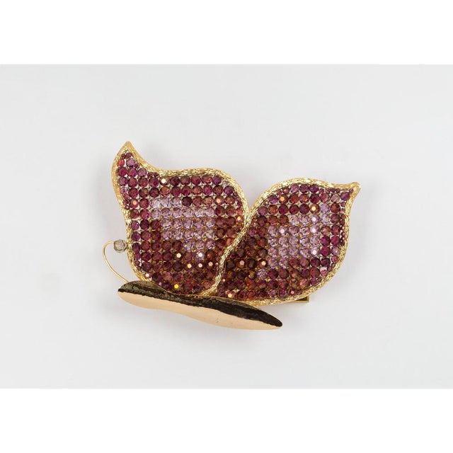 Butterfly Sconce Faceted Crystal Glass from Palwa, 1970s For Sale - Image 3 of 8