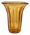 Hand-Blown Murano Glass Amber Bubble Vase For Sale