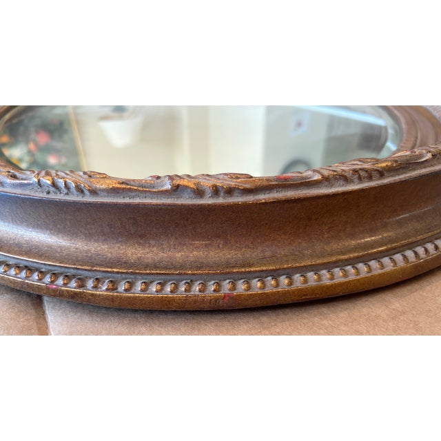 French Louis XVI Style Gold Oval Wall Mirror For Sale - Image 16 of 18