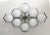 21st Century Beehive Satin Black Nickel Glossy White Murano Flush Mount by Fabio LTD For Sale - Image 6 of 8