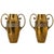 Gold Art Nouveau Brass Floral Vases, France, 1930, Set of 2 For Sale - Image 8 of 8