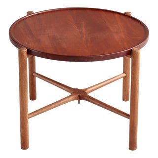 Tray Table in Oak and Teak by Hans J. Wegner for Andreas Tuck, 1950s For Sale