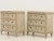A pair of Swedish Gustavian-style reproduction chests of drawers. Each commode has three drawers with brass ring pulls and...