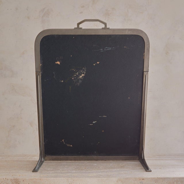French Art Deco Table Mirror with Silver-Plated Frame, 1940s For Sale - Image 4 of 10