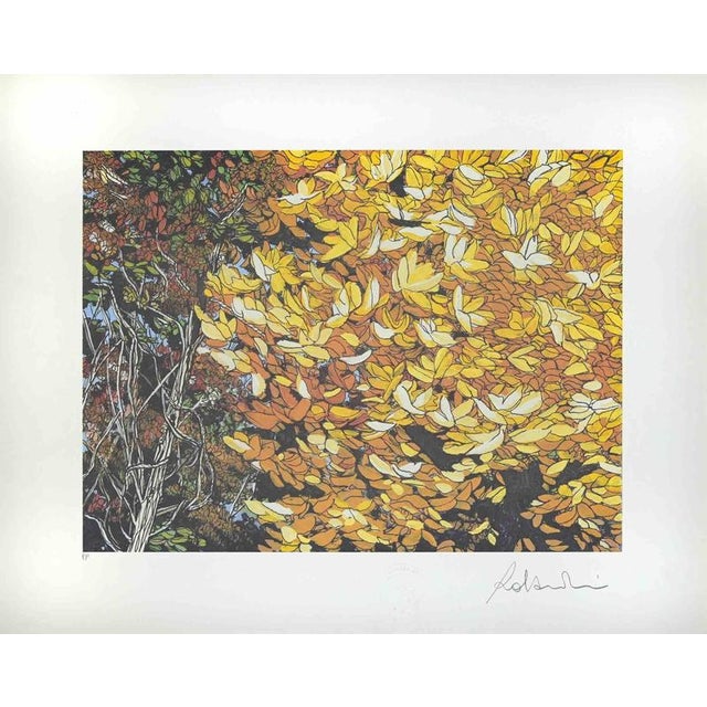 Rolandi Maurizio Coccia, Landscapes of Autumn, 1980s, Screen Print For Sale - Image 4 of 4