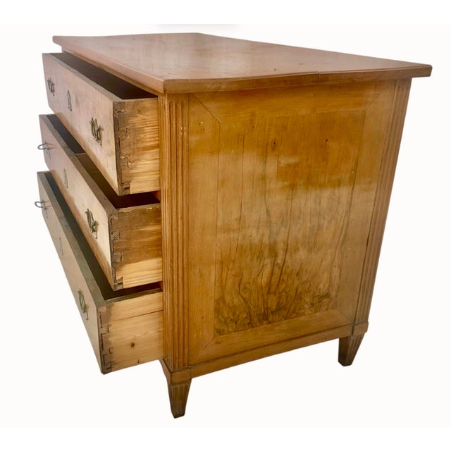 Italian Neoclassical Burl Wood Three-Drawer Dresser - 18th Century For Sale In Tampa - Image 6 of 11