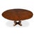 Industrial Transitional Round Dining Table, Medium - Warm Brown Oak With Hammered Iron Accents For Sale - Image 3 of 11