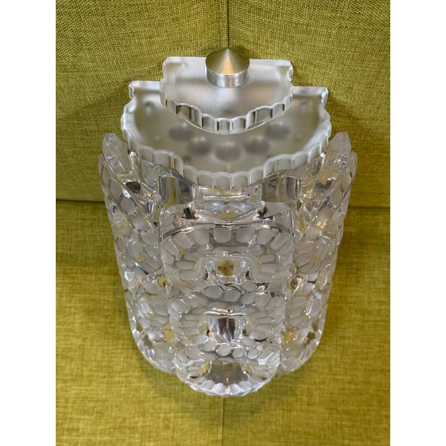 Lalique Lalique Seville Cut Glass Wall Sconce, Clear For Sale - Image 4 of 12