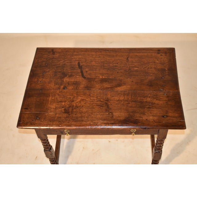 Brown Period Charles I Oak Side Table From England For Sale - Image 8 of 11