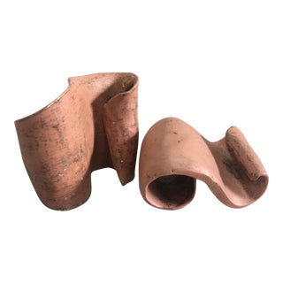 Vintage Mid-Century Pottery Bookends - a Pair For Sale