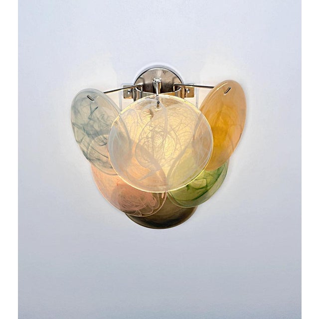 Murano Glass Disc Wall Sconces, 1990s, Set of 4 For Sale - Image 12 of 13