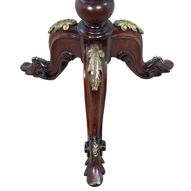 Victorian Ormolu and Marquetry Circular Lamp Table, 1860 For Sale - Image 4 of 10