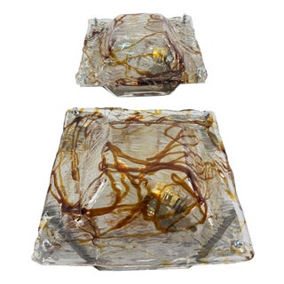 Murano Glass Wall Lamps, 1970s, Set of 2 For Sale