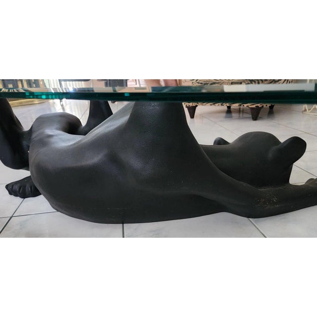 1980s Vintage Panther Jaguar Coffee Table For Sale - Image 5 of 9
