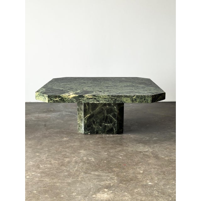 Verde Alpi Marble Coffee Table, Italy, 1970s For Sale - Image 4 of 18