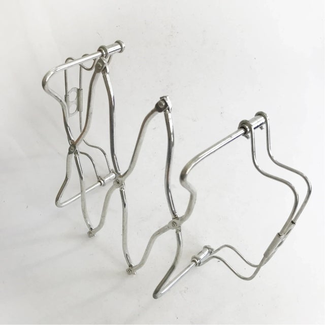 Late 20th Century Vintage Metal Folding Expanding Trivet With Handles